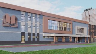 В Краснодаре на улице Новороссийской продолжается строительство школы на 1550 учеников