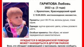 Уже вторые сутки в Кропоткине продолжаются поиски трехлетней девочки с ДЦП