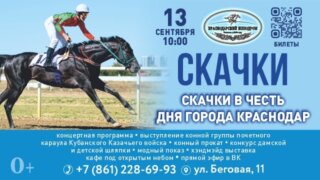 На Краснодарском ипподроме состоятся скачки в честь Дня города