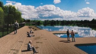 В станице Новопокровской начали благоустраивать прибрежную зону реки Ея
